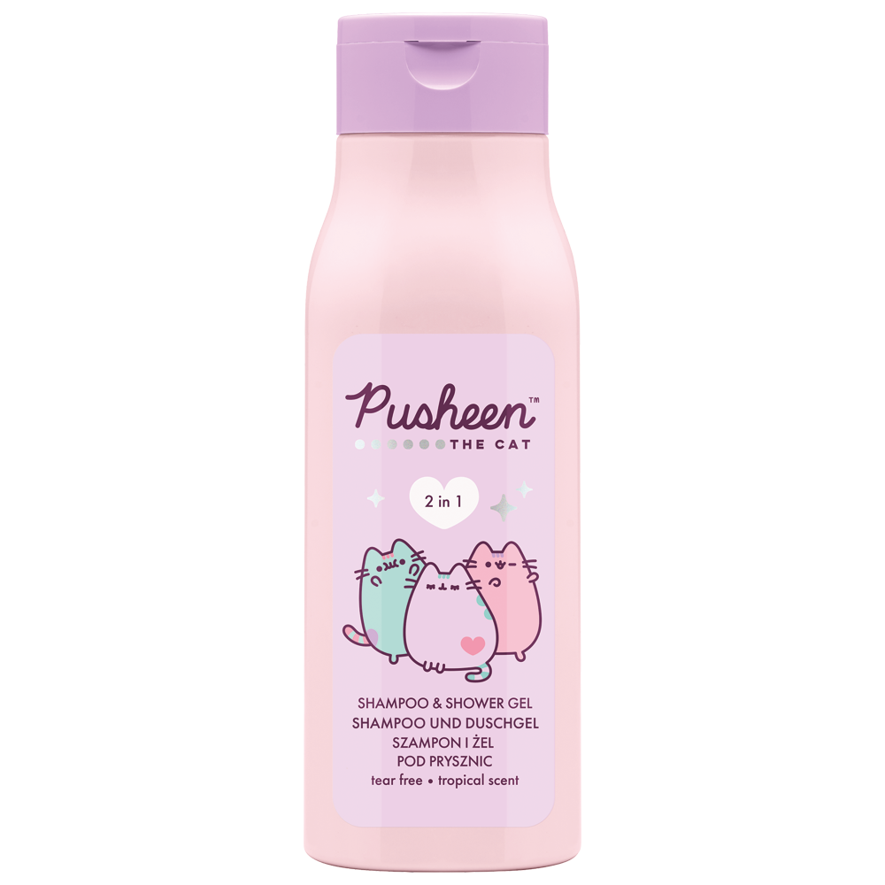 Sampon si gel de dus 2in1 Pusheen, Tropical, 400 ml, Aura
