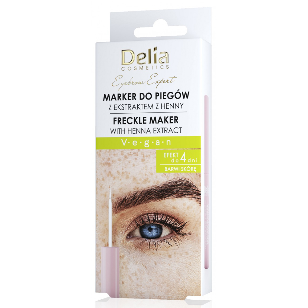 Marker cu henna pentru desenare pistrui, 4 ml, Delia