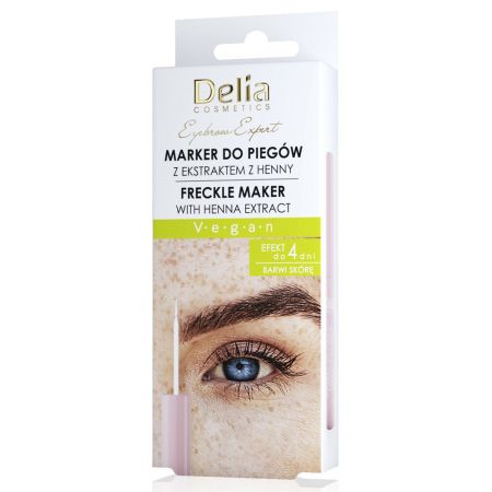 Marker cu henna pentru desenare pistrui, 4 ml, Delia
