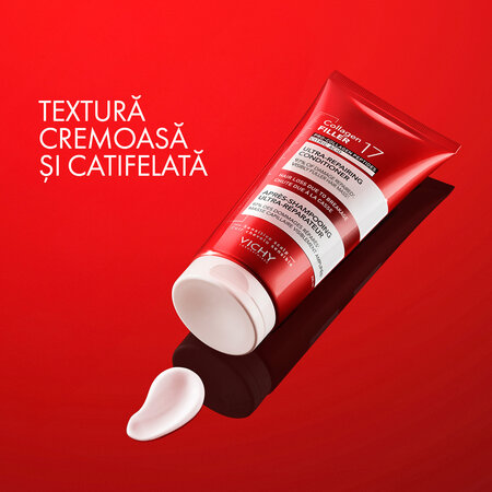 Balsam ultra reparator cu Peptide Pro-Colagen si Acid Citric Dercos Collagen 17 Filler, 200 ml, Vichy 749872