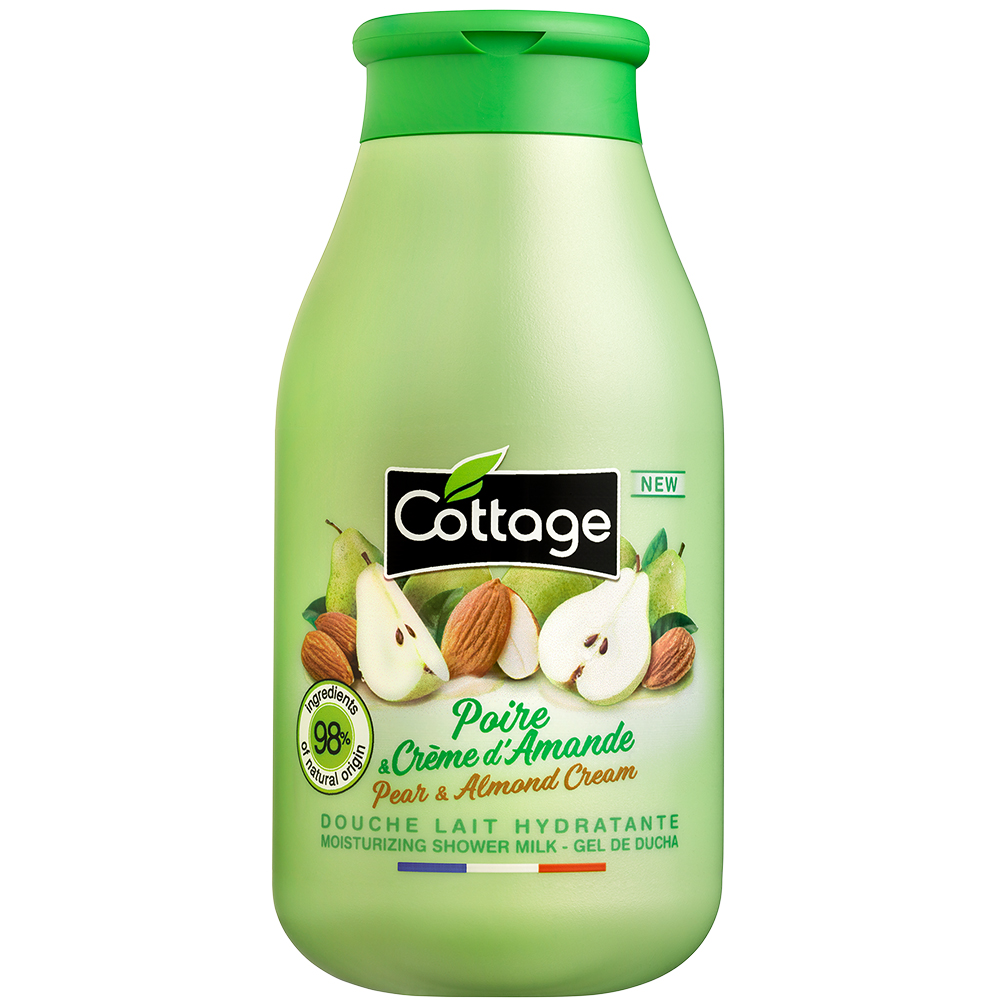 Gel de dus si lapte de baie, Pere si Migdale, 250 ml, Cottage