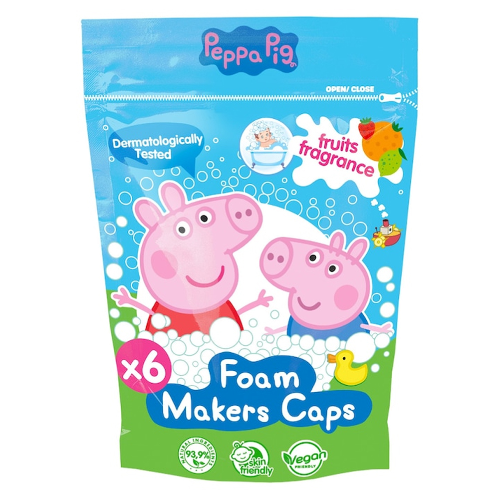 Capsule de spumare pentru baie Peppa Pig, 6 x 16 g, EDG