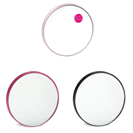 Oglinda cosmetica cu ventuza si marire 10x, Diverse Culori, Beter 750009