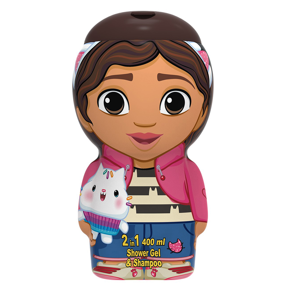 Gel de dus si sampon tip figurina 2D Gabby's Dollhouse, 3 ani+, 400 ml, Air-Val