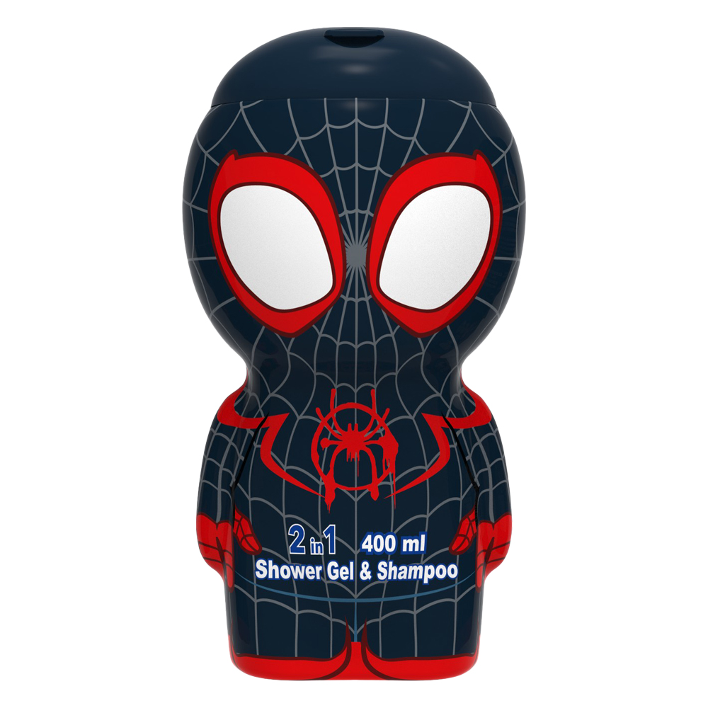 Gel de dus si sampon tip figurina 2D Miles Morales, 3 ani+, 400 ml, Air-Val