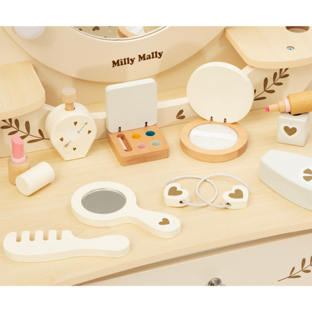 Masuta de machiaj pentru copii, Beige, Elly, 3 ani+, Milly Mally 750078