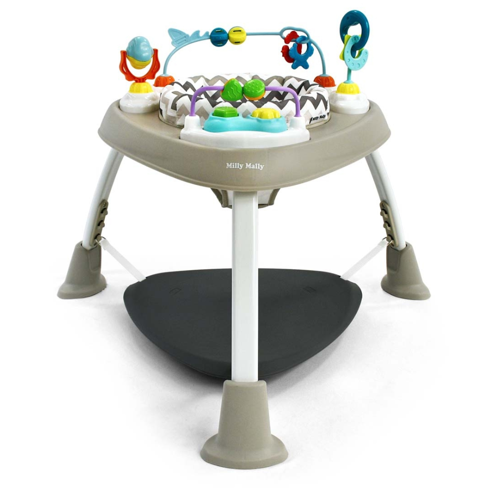 Jumper si Centru de Activitati 360°, Bounzee Grey, 6 luni+, Milly Mally