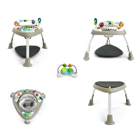 Jumper si Centru de Activitati 360°, Bounzee Grey, 6 luni+, Milly Mally 750086