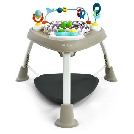 Jumper si Centru de Activitati 360°, Bounzee Grey, 6 luni+, Milly Mally