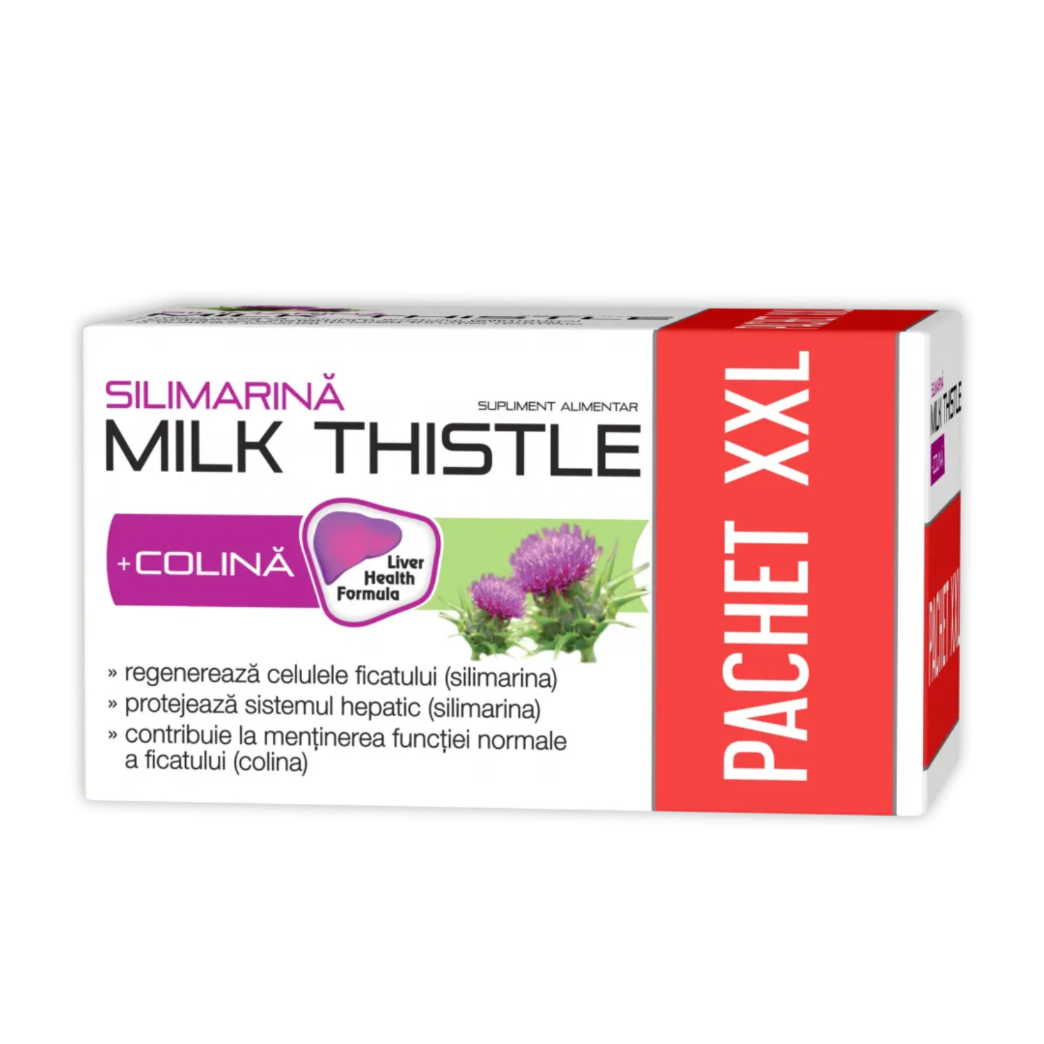 Silimarina si Colina Milk Thistle, 120 capsule, Zdrovit