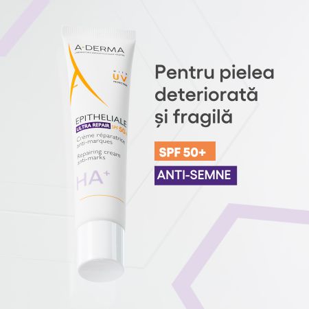 Crema reparatoare anti-semne SPF50+ Epitheliale Ultra Repair, 40 ml, A-Derma 750104