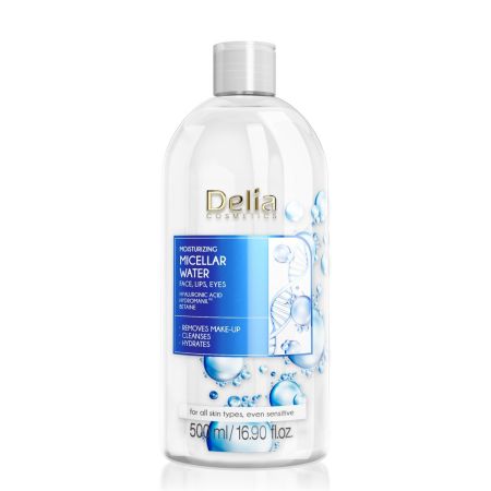 Apa micelara Moisturizing Acid Hyaluronic, 500 ml, Delia
