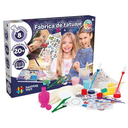 Set fabrica de tatuaje, 8 ani+, Hashtag Toys 750152