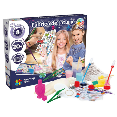 Set fabrica de tatuaje, 8 ani+, Hashtag Toys 750152
