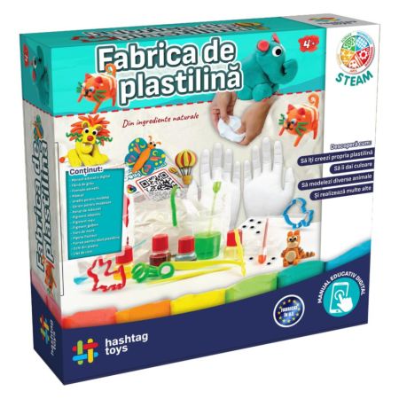 Set Fabrica de plastilina cu animale, 4 ani+, Hashtag Toys 750186