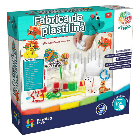 Set Fabrica de plastilina cu animale, 4 ani+, Hashtag Toys 750186