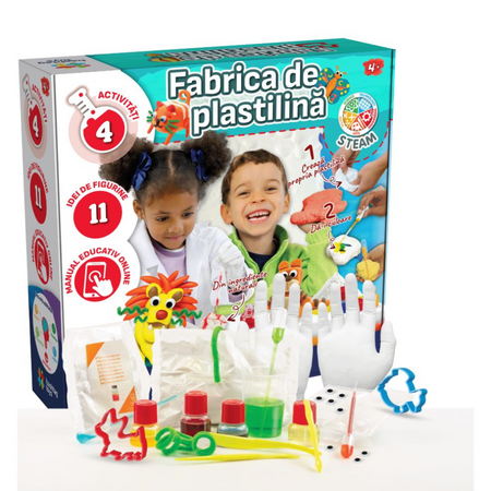 Set Fabrica de plastilina cu animale, 4 ani+, Hashtag Toys 750184
