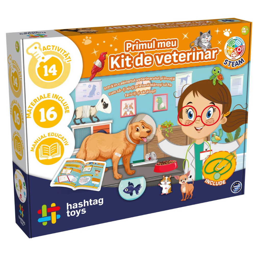 Primul meu kit de veterinar, 4 ani+, Hashtag Toys