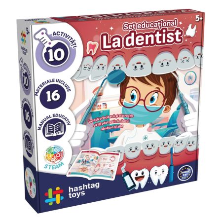 Setul educational La Dentist, 5 ani+, Hashtag Toys