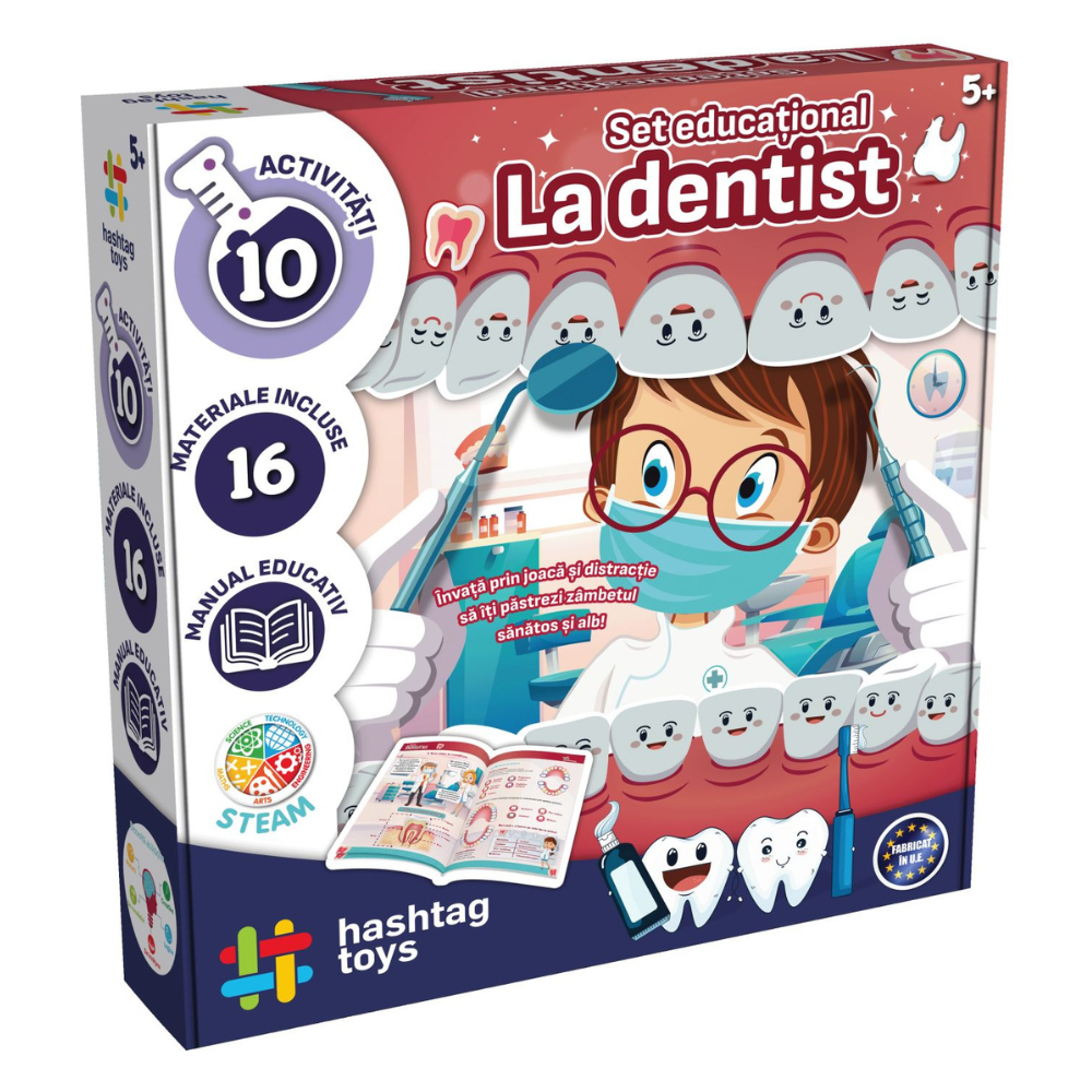 Setul educational La Dentist, 5 ani+, Hashtag Toys