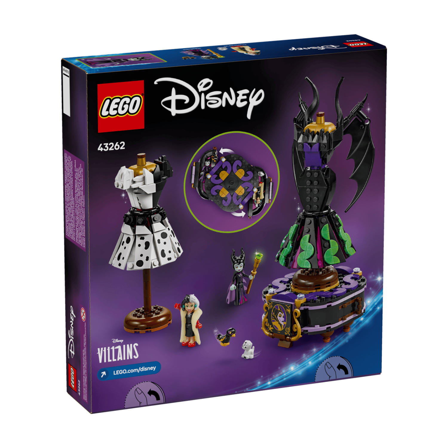 Rochiile lui Maleficent si Cruella De Vil, 9 ani+, 43262, Lego Disney