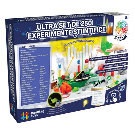 Set 100 Super Experimente Stiintifice, 8 ani+, Hashtag Toys 750236