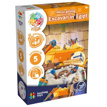 Set Micul geolog, Excavari in Egipt, 6 ani+, Hashtag Toys
