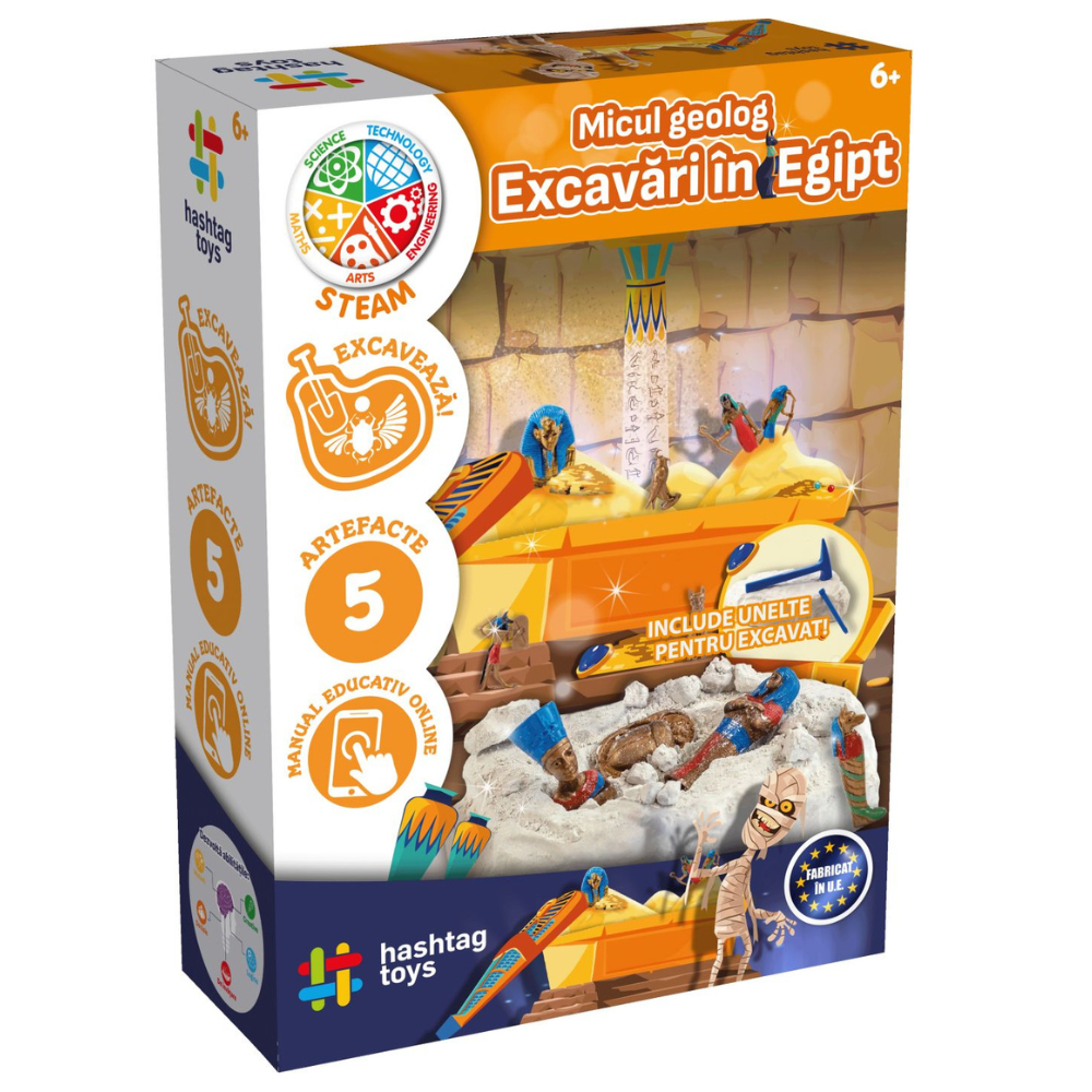 Set Micul geolog, Excavari in Egipt, 6 ani+, Hashtag Toys