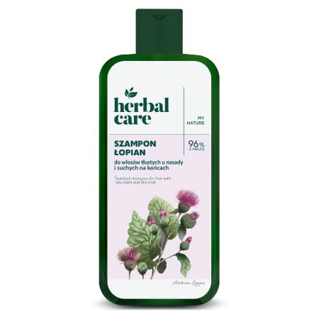 Sampon cu extract de Brusture pentru par gras la radacina si uscat la varfuri Herbal Care, 330 ml, Farmona