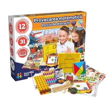 Joc educativ Provocarea Matematica, Parcul de Distractii, 6 ani+, Hashtag Toys 750301