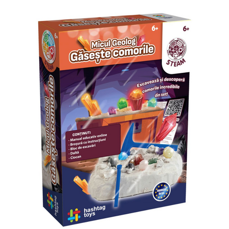 Set Miculu Geolog, Gaseste Comorile, 6 ani+, Hashtag Toys 750325