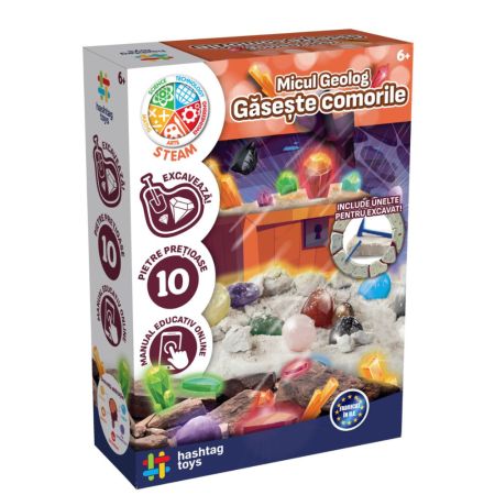 Set Miculu Geolog, Gaseste Comorile, 6 ani+, Hashtag Toys