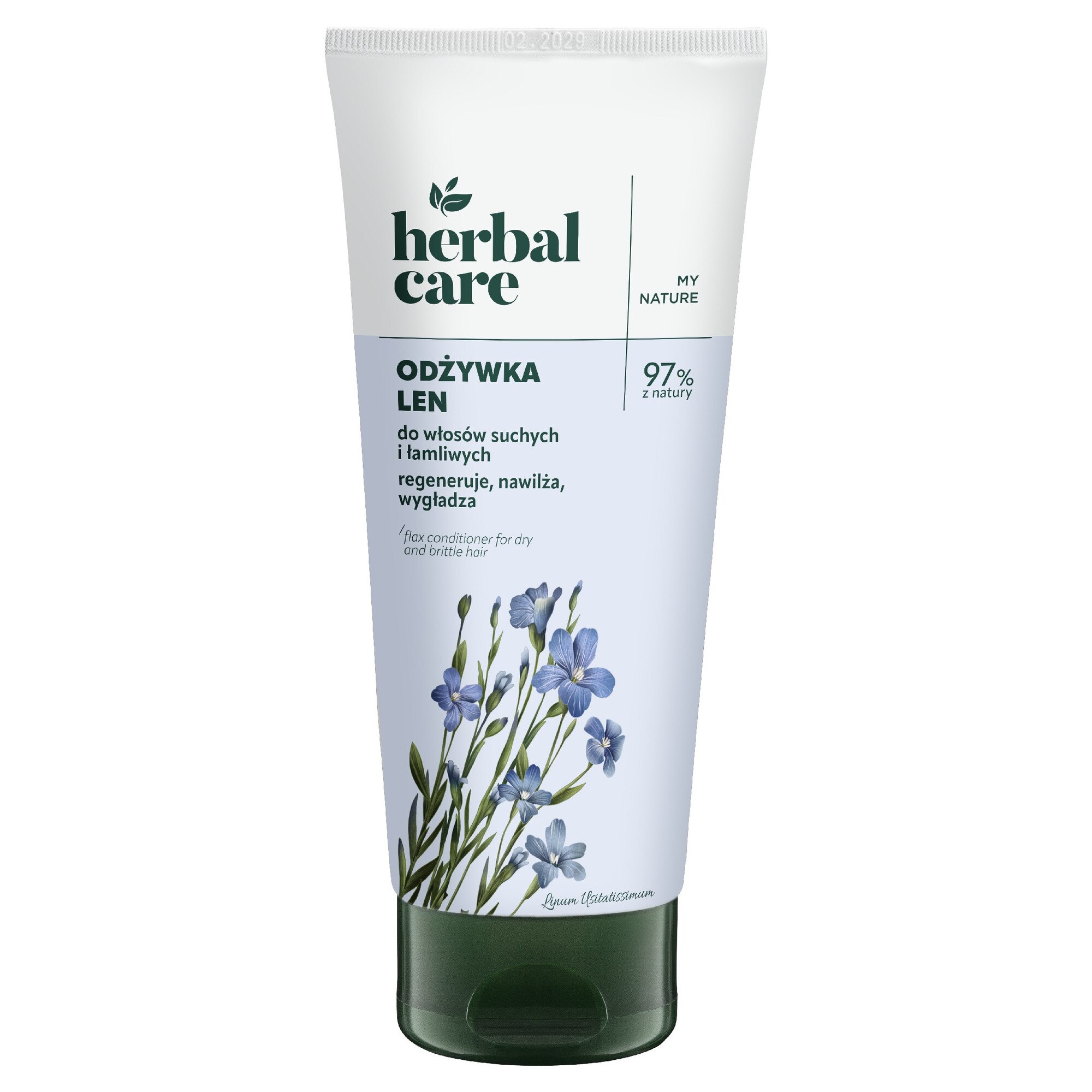 Balsam cu extract de Seminte de In pentru par uscat si fragil Herbal Care, 200 ml, Farmona