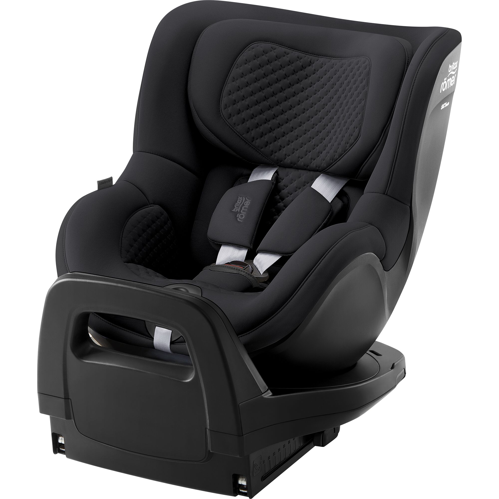 Scaun auto pentru copii rotativ cu baza Isofix Dualfix Pro M, 61-105 cm, Onyx Black, 3 luni-4 ani, Britax Romer