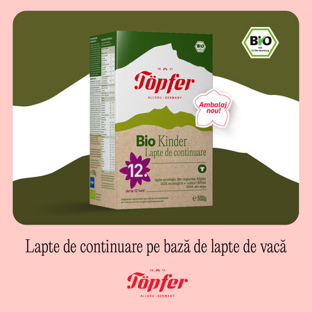 Lapte praf Bio Kinder, 12 luni+, 500 g, Topfer 750652