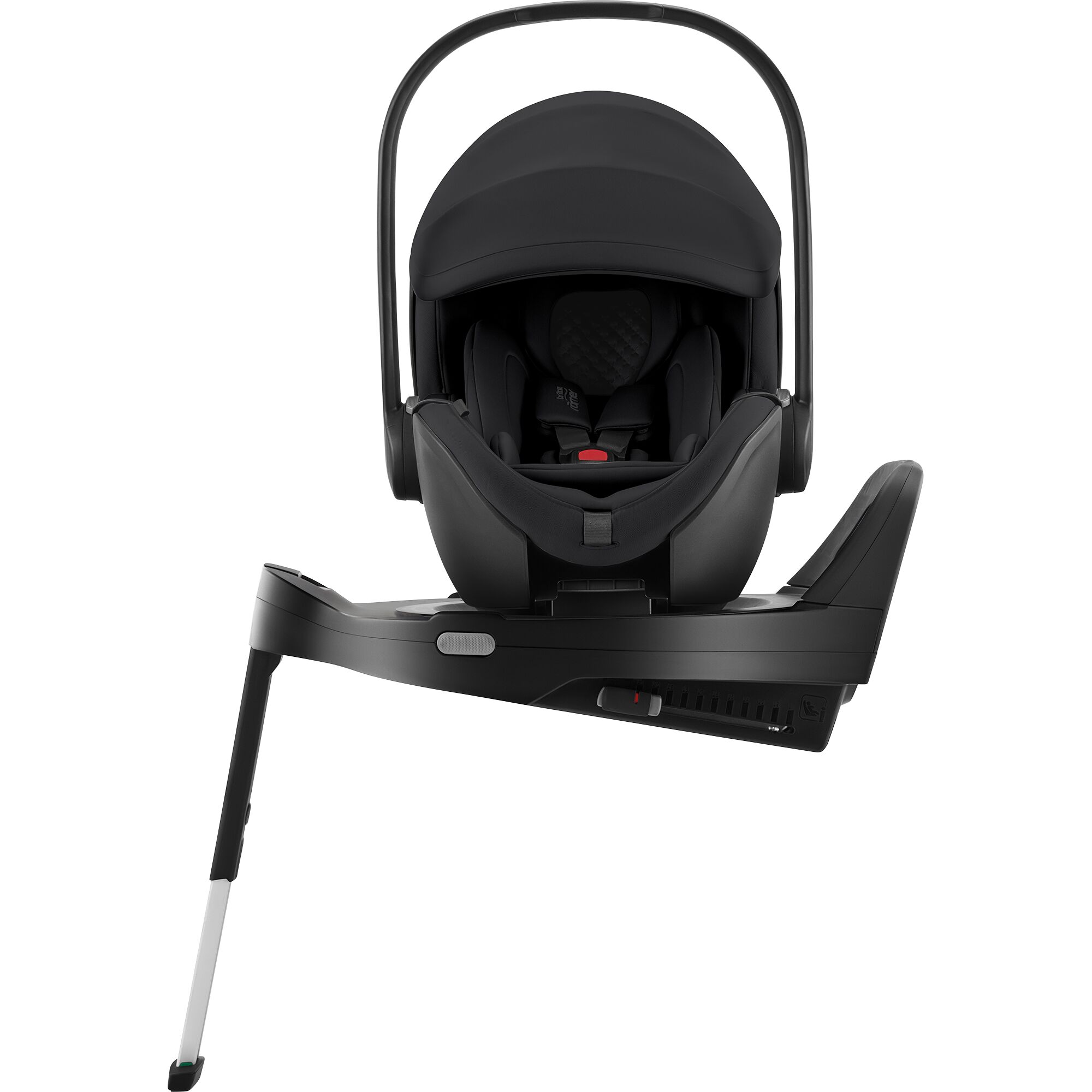 Scaun auto tip scoica cu baza Isofix Baby Safe Pro, 40-85 cm, Onyx Black, 0-15 luni, Britax Romer