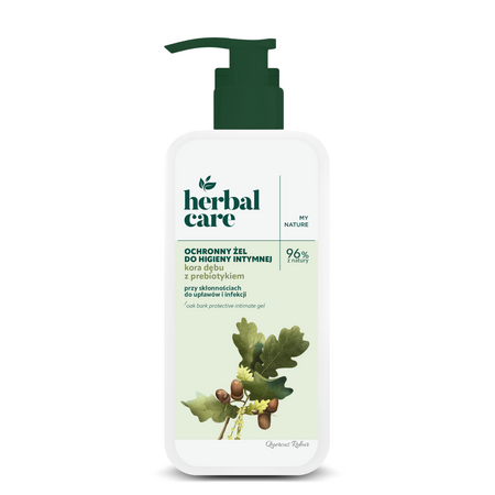 Gel intim cu extract de coaja de stejar si prebiotice Herbal Care, 330 ml, Farmona