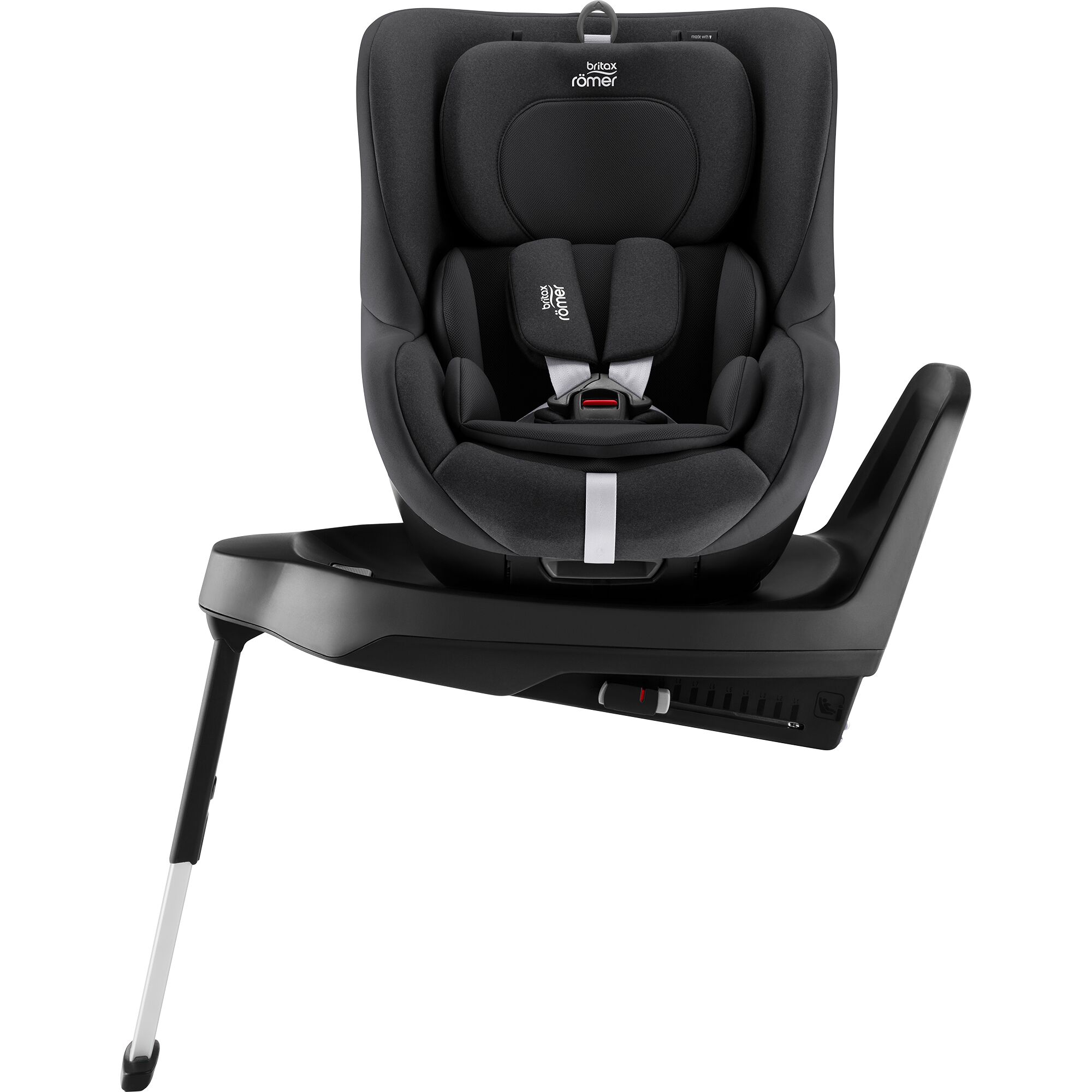 Scaun auto rotativ 360º cu baza Isofix Dualfix M Plus, 61-105 cm, Carbon Black, Britax Romer