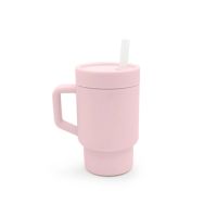 Cana din silicon pentru copii, Roz, 290 ml, Melii