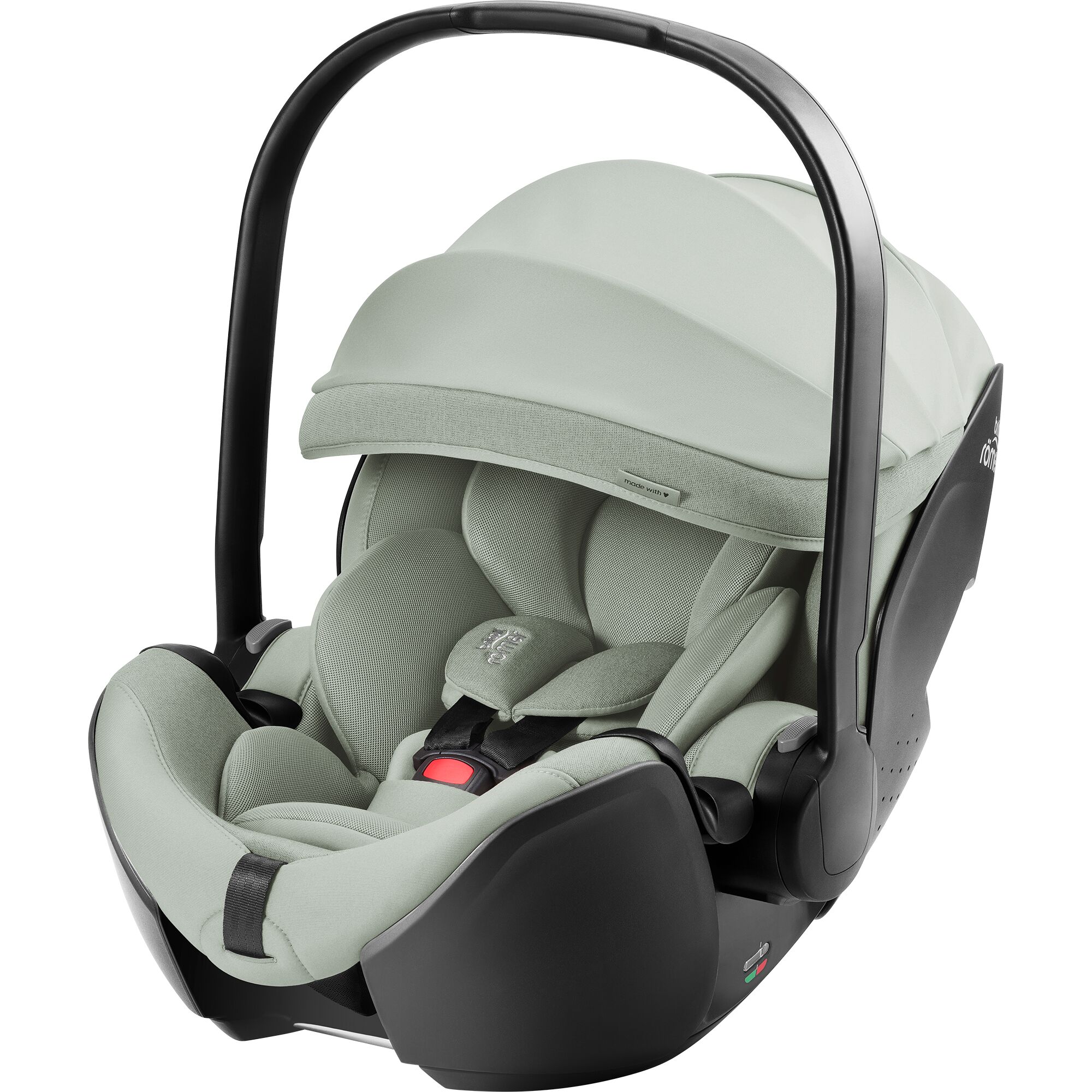 Scaun auto tip scoica reclinabil Baby Safe Pro, 40-85 cm, Sage Green, 0-15 luni, Britax Romer