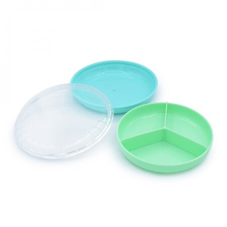 Cutie rotunda pentru snack Spin, Blue, 3 ani+, 177 ml, Melii 795734
