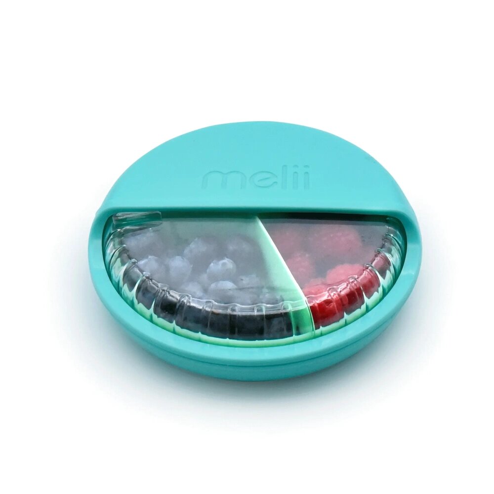 Cutie rotunda pentru snack Spin, Blue, 3 ani+, 177 ml, Melii 750834