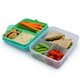 Cutie pentru pranz cu 2 niveluri si tacamuri Bento, Blue Mint Lime, Melii 750856