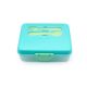 Cutie pentru pranz cu 2 niveluri si tacamuri Bento, Blue Mint Lime, Melii 750846