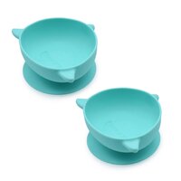 Set 2 castronele din silicon cu ventuza, Rechin, 2 bucati, Melii