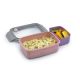 Cutie pranz cu compartiment detasabil Bento, Pink Purple Grey, 880 ml, Melii 750864