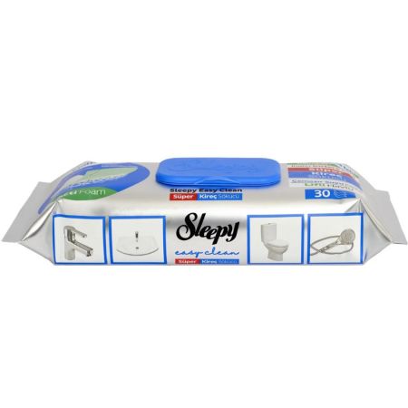 Servetele umede anticalcar  cu spuma activa, 30 bucati, Sleepy 750870