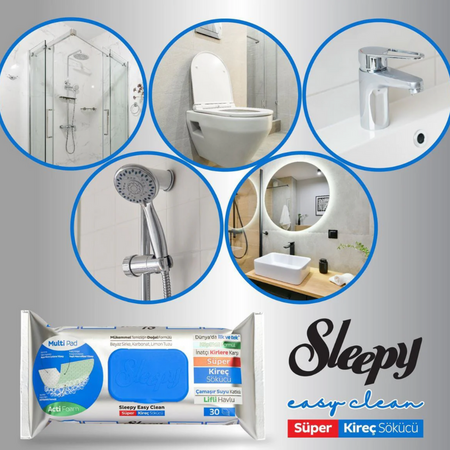 Servetele umede anticalcar  cu spuma activa, 30 bucati, Sleepy 750873