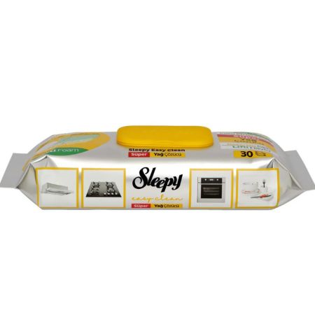 Servetele umede degresante cu spuma activa, 30 bucati, Sleepy 750880