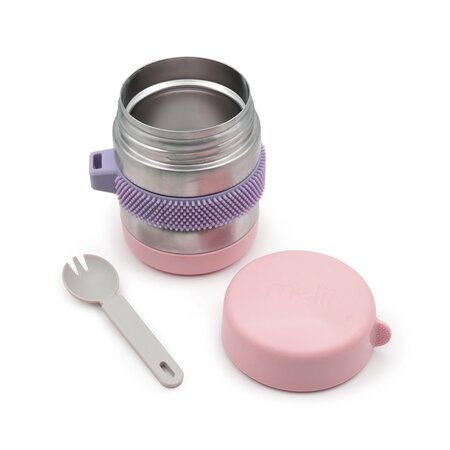 Termos cu lingurita pentru mancare, Pink, 3 ani+, 300 ml, Melii 750889